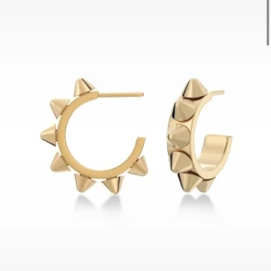 Guldiga Edblad örhängen med nitar  - Guldiga hoops med nitar från Edblad🩷