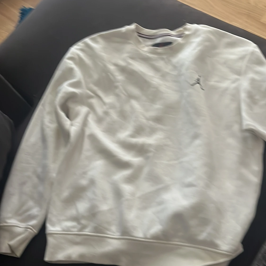 Vit Jordan sweatshirt i bomull