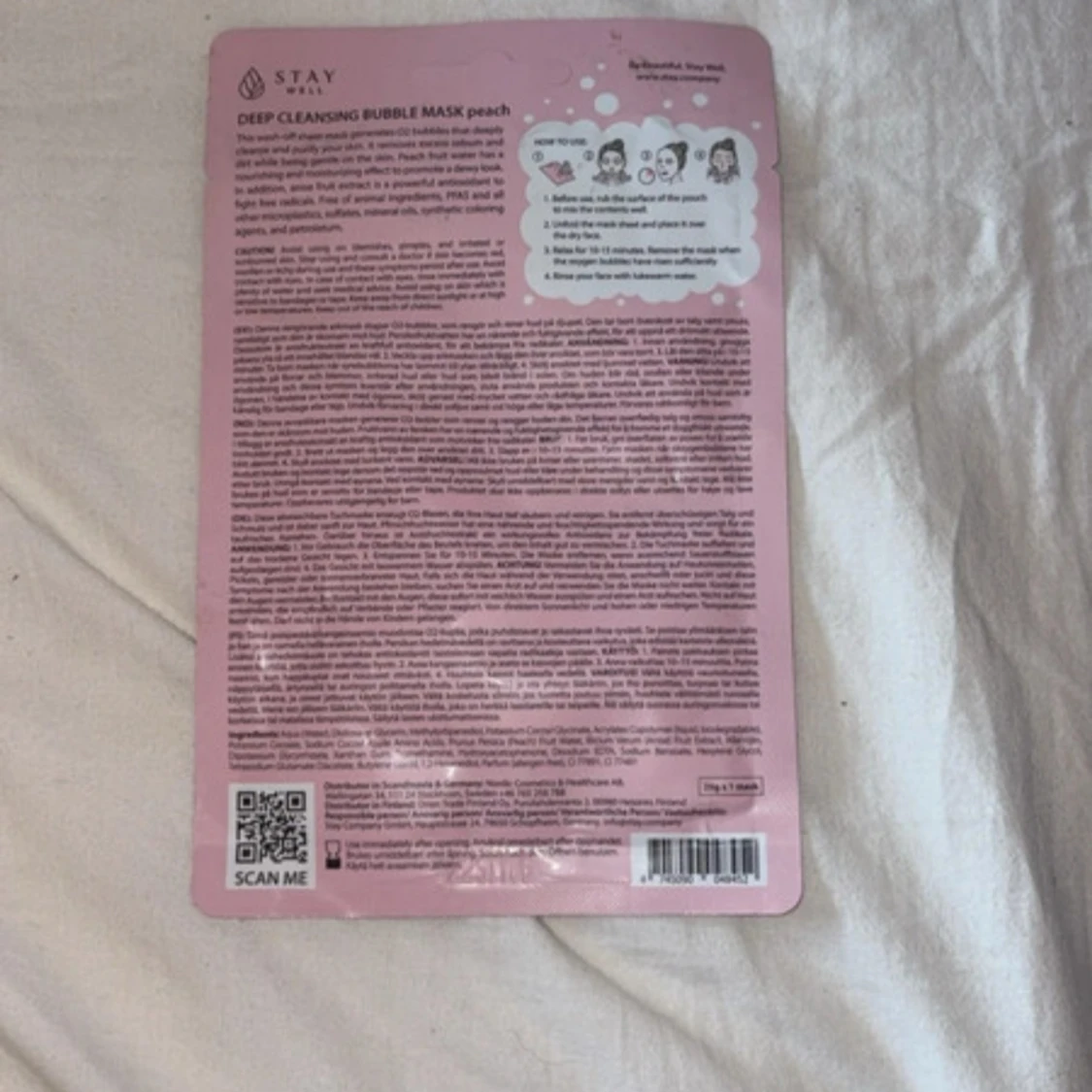 Stay Well Bubble Mask Peach - 1