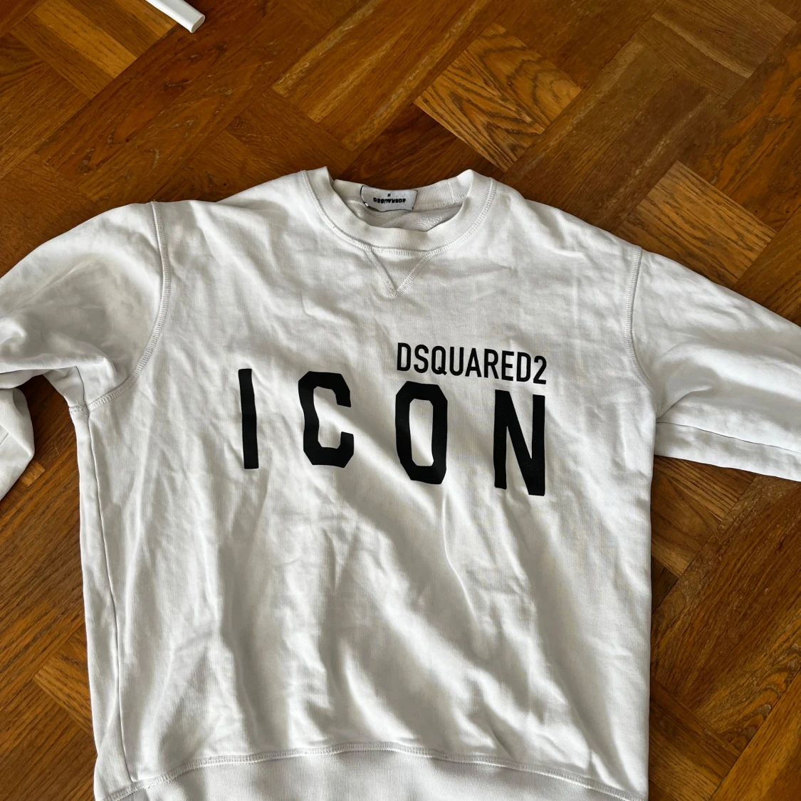 Vit sweatshirt från Dsquared2 ICON