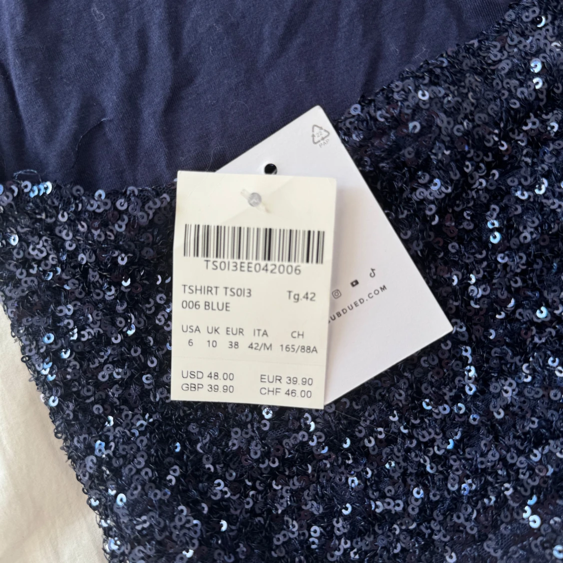 Mörkblå paljettopp från Subdued - 3