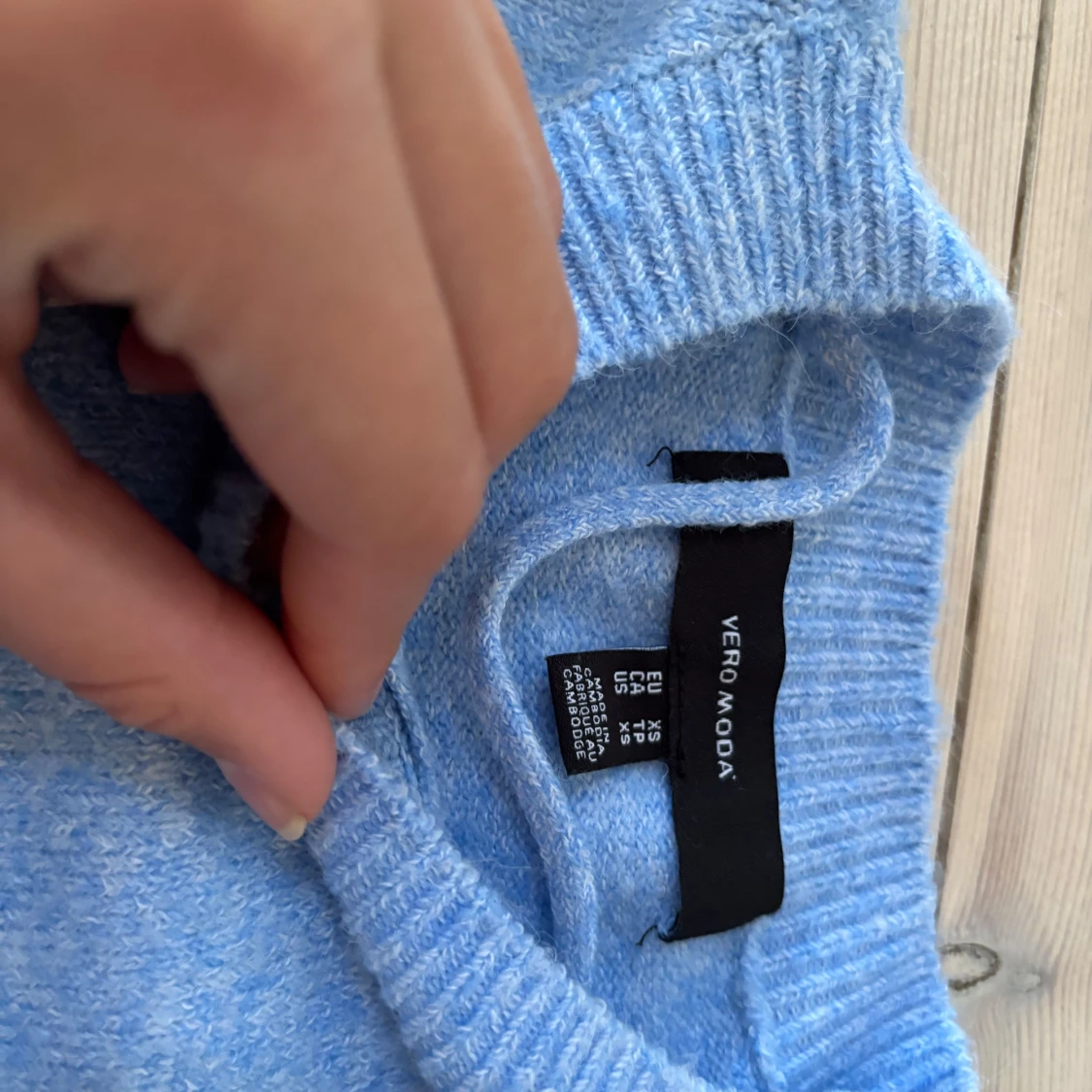 Ljusblå stickad tröja Vero Moda - 1