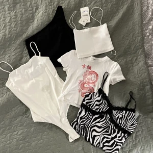 Toppar - Säljer alla dessa toppar för 169kr! Ett sorts paket pris. Alla är i storlek S och den vita bodyn XS. Skriv för fler bilder. Frakt ingår ej