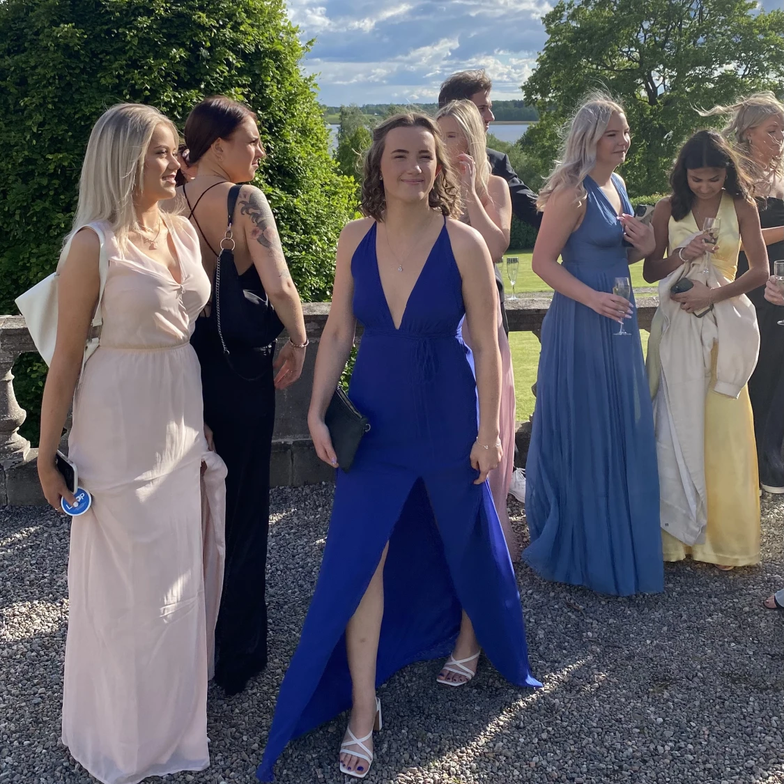 Blå balklänning - 90