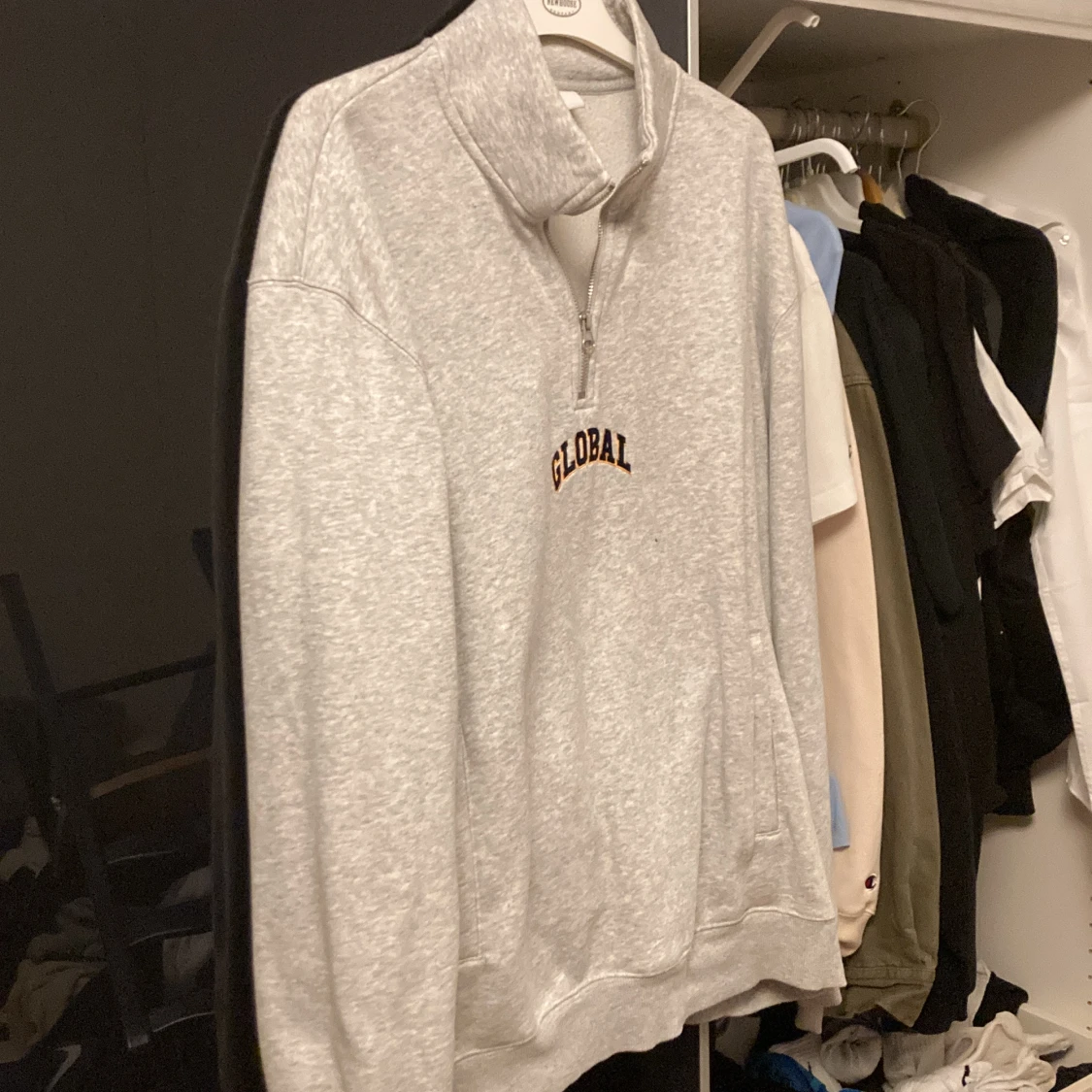 Half zip grå