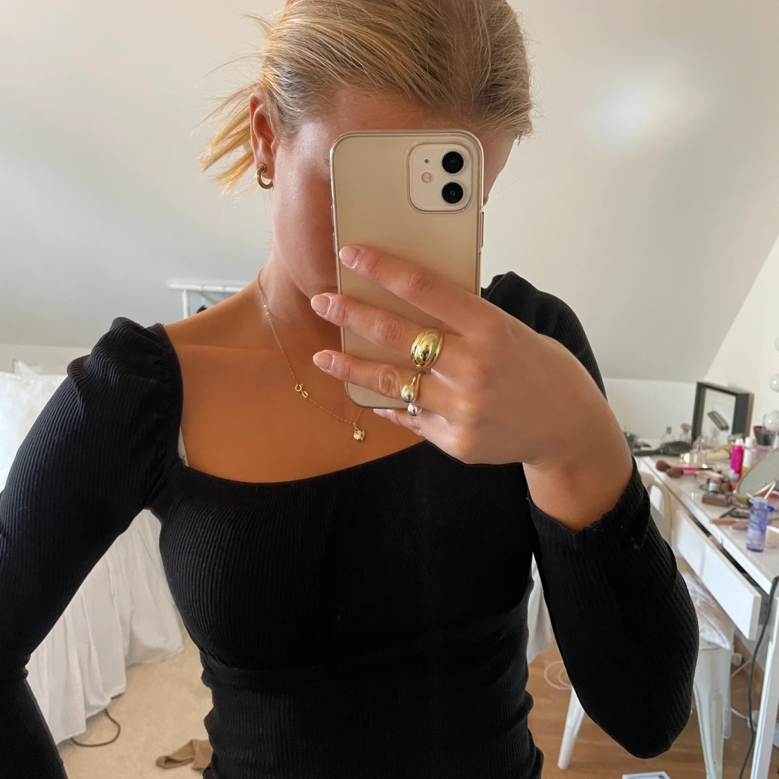 Ribbad långärmad  - 91