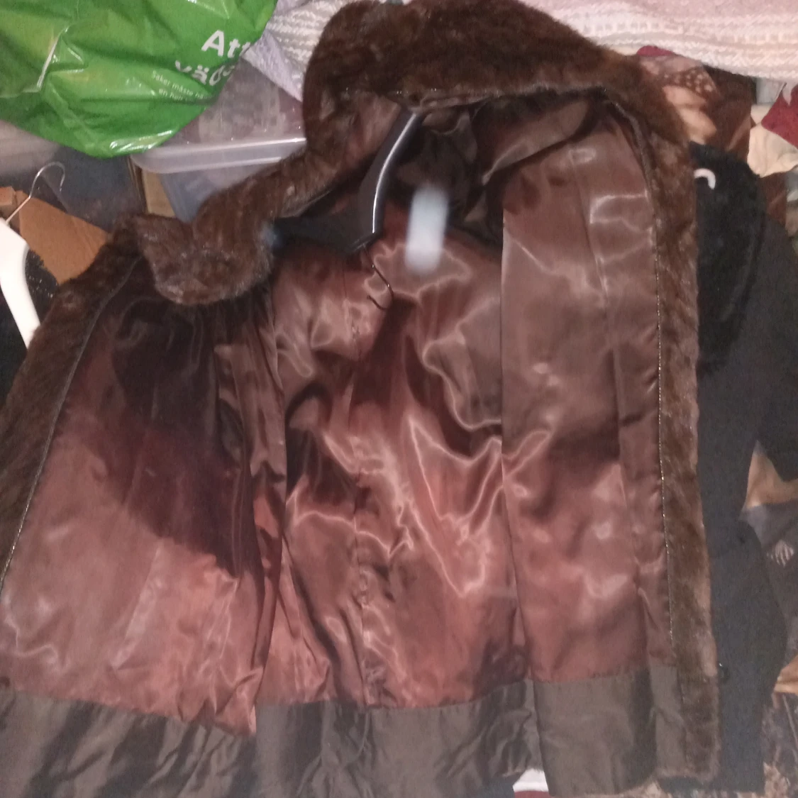 Vintage , Minkpäls brun stl 38 /40 - 90