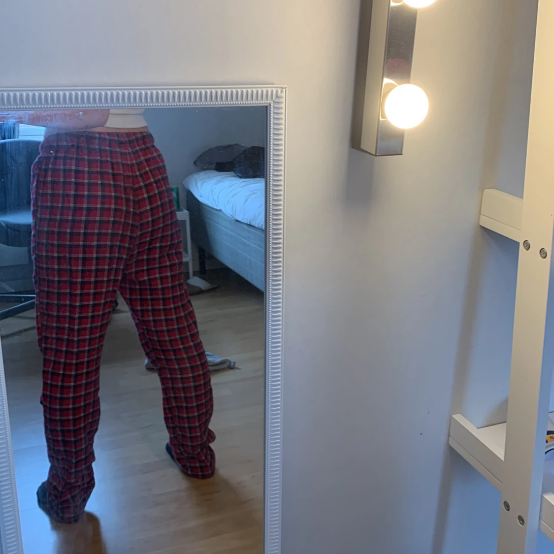 Rutiga pyjamasbyxor - 90