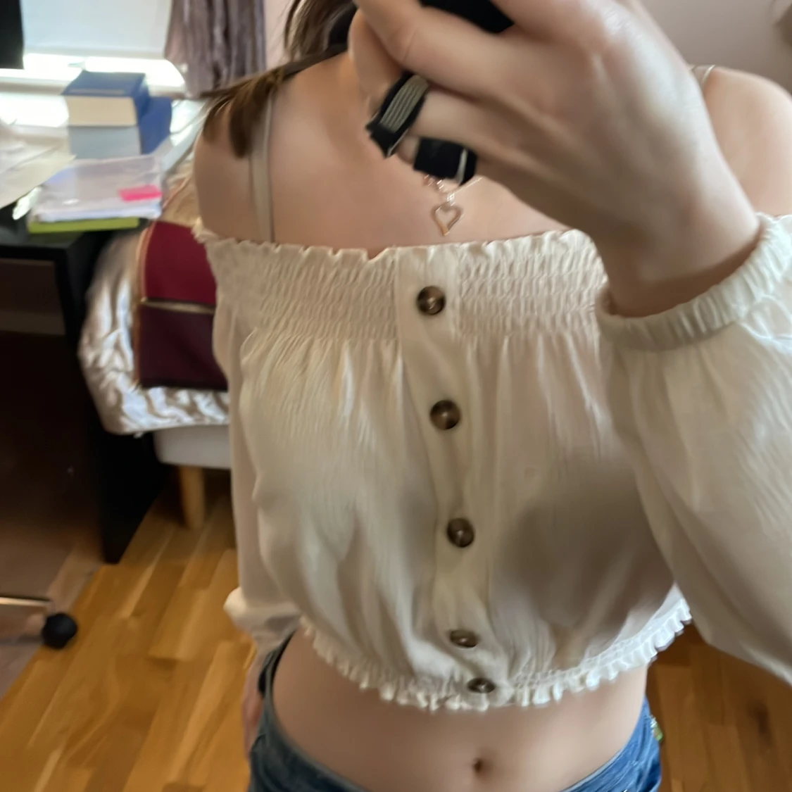 Blus med knappar - 90