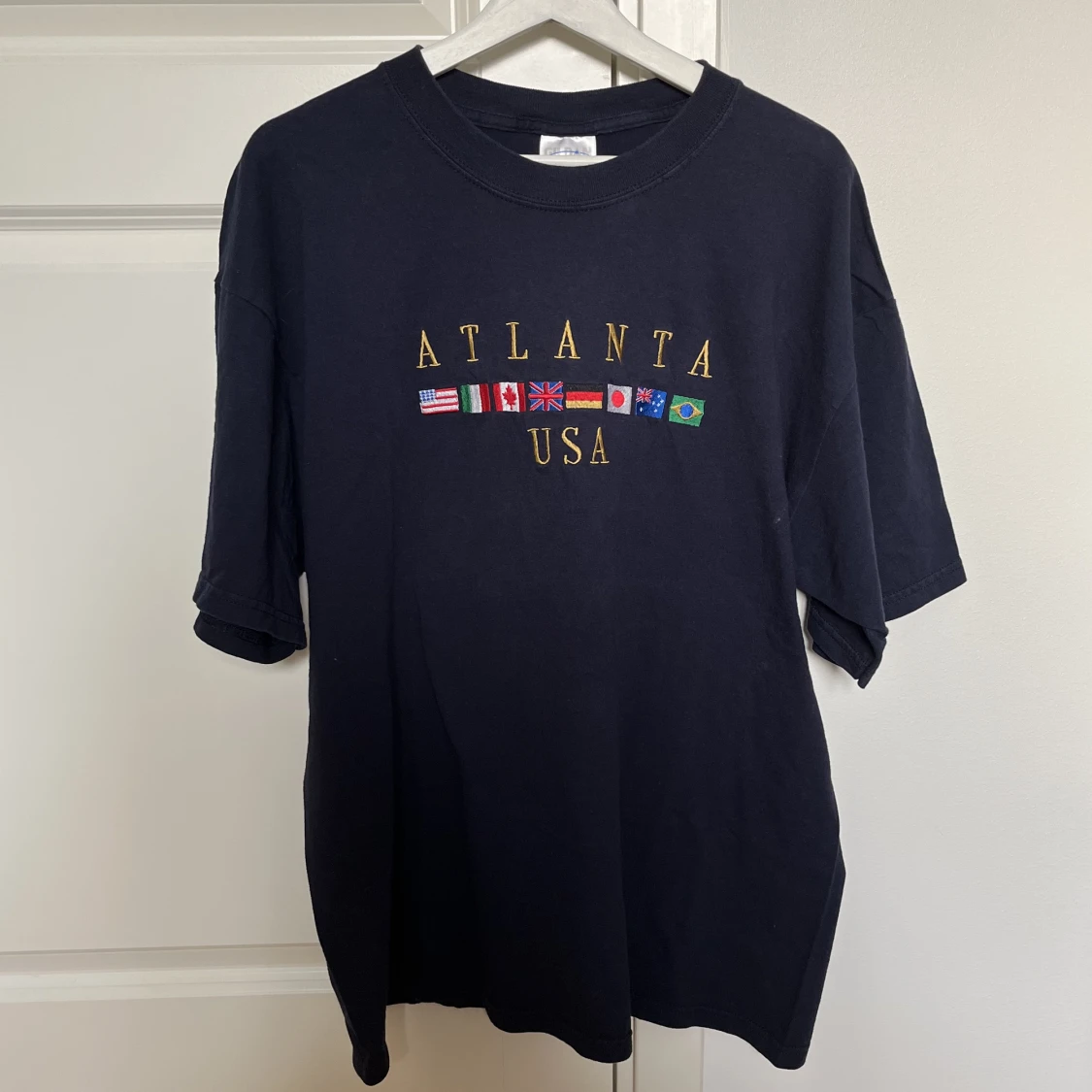 Vintage tshirt marinblå - 90