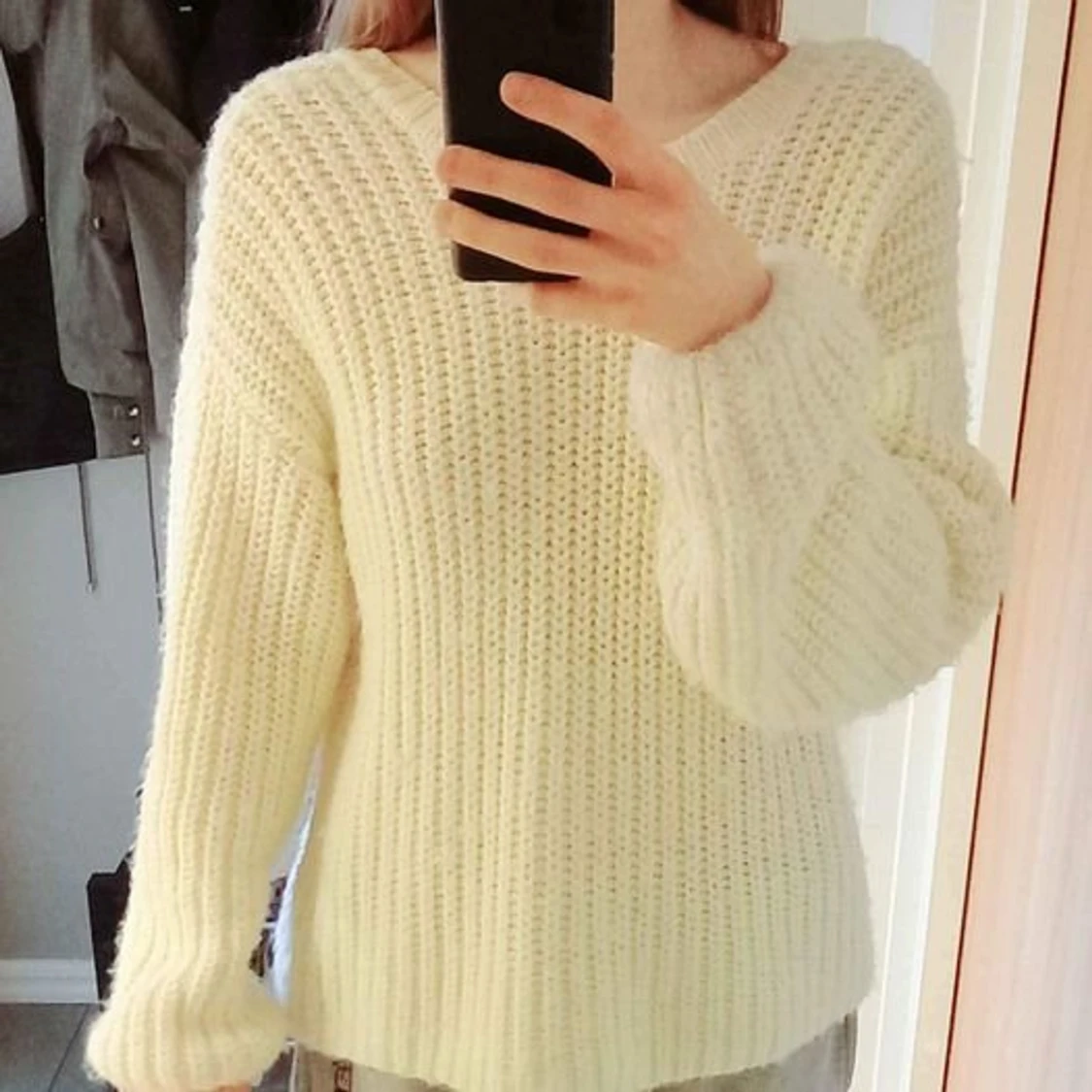 Stickad tröja, stl. S - 90