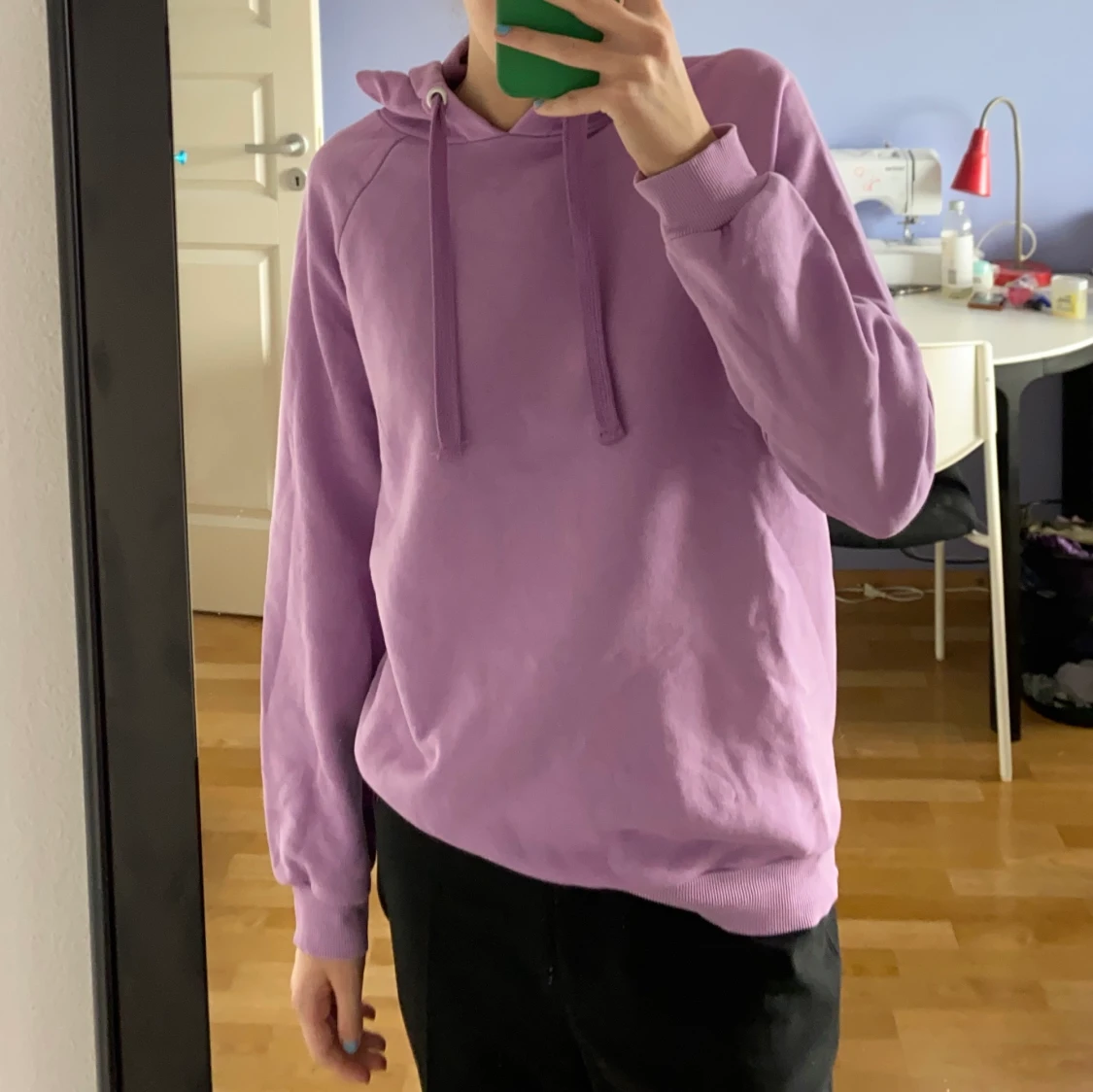 Basic lila hoddie - 90