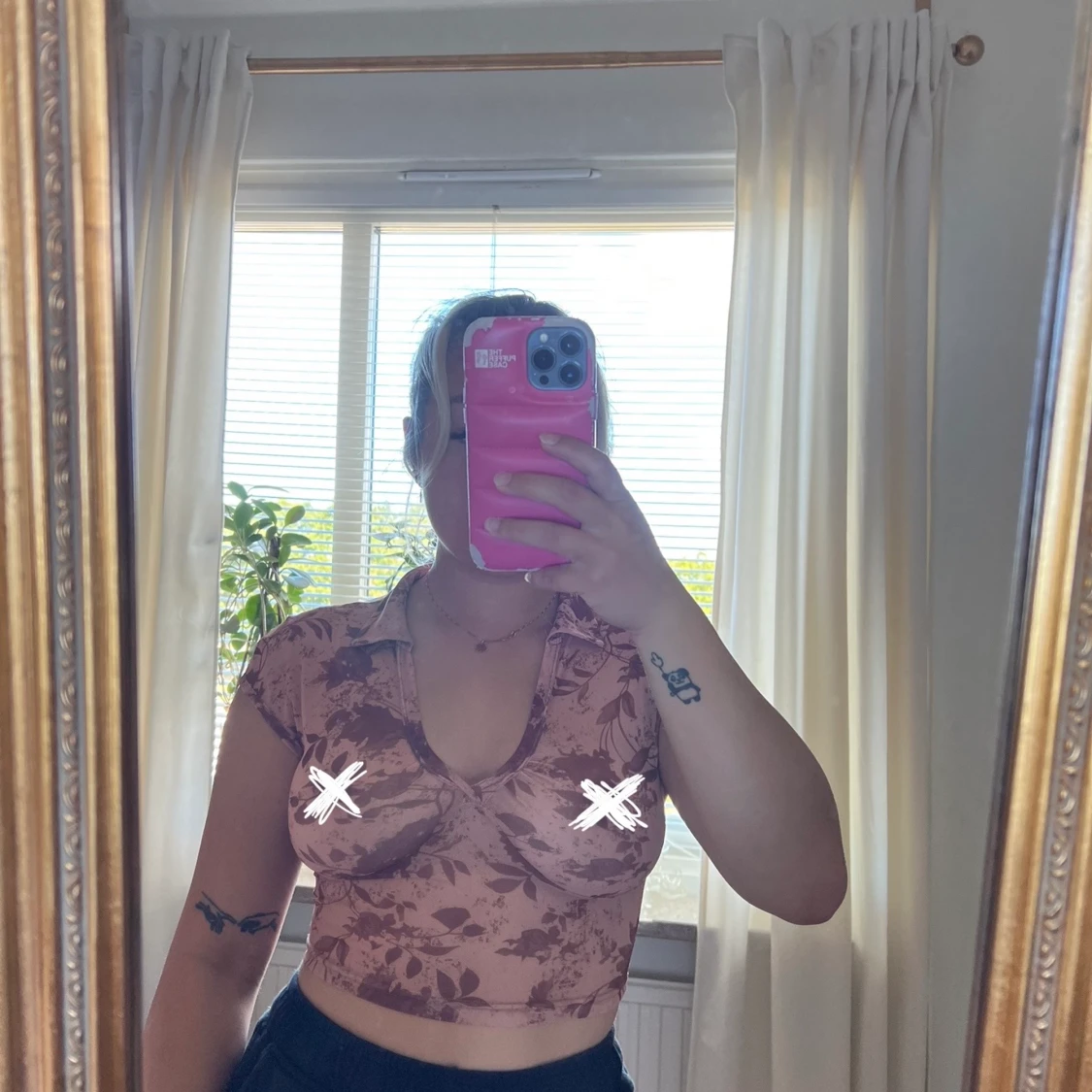 Meshtopp med mönster - 90