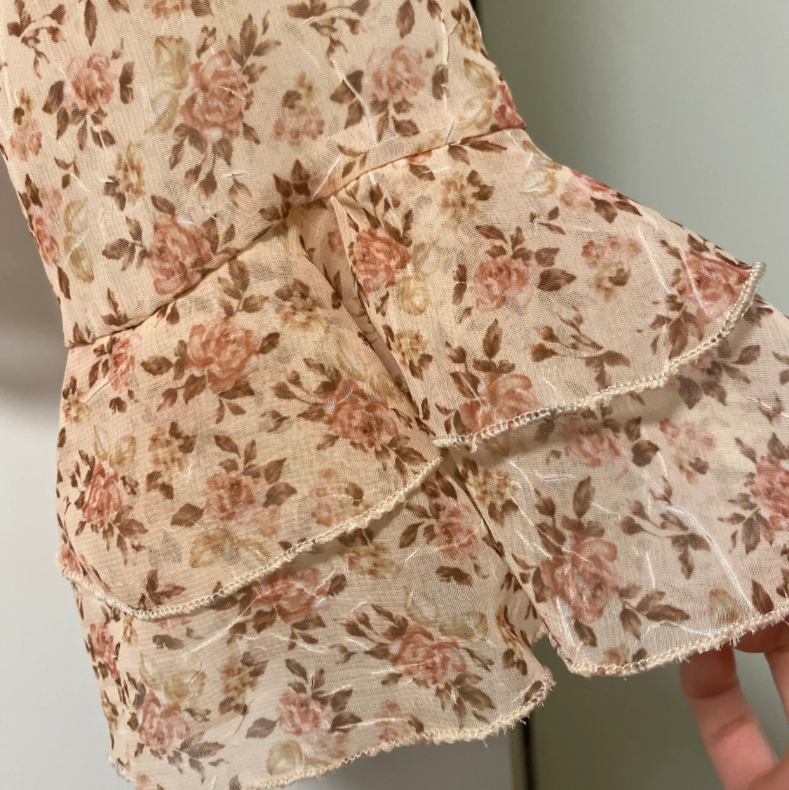 Fin blus blommig y2k 90-tal - 90