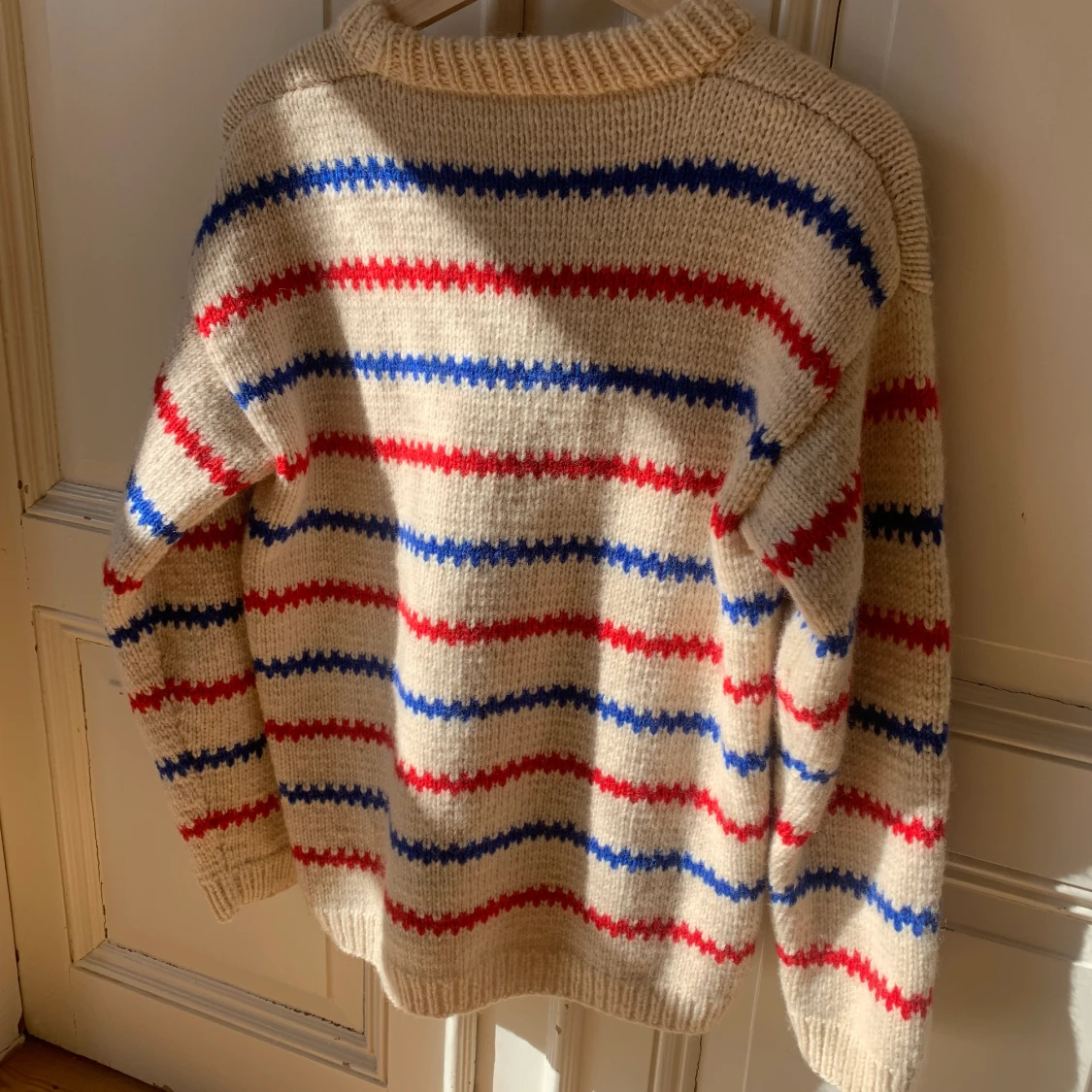 Stickad tröja ull vintage Norge randig - 91