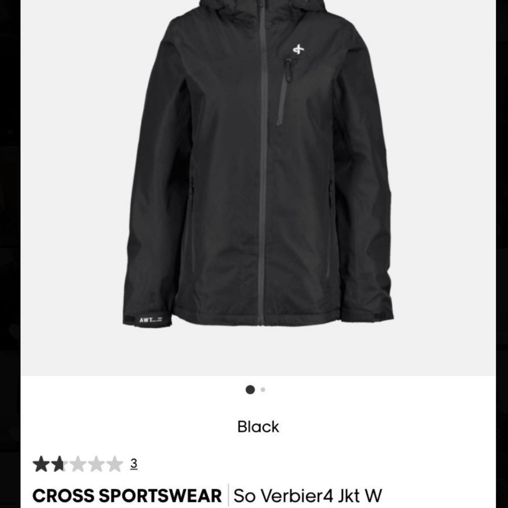 Svart Cross sportswear jacka | Plick Second Hand