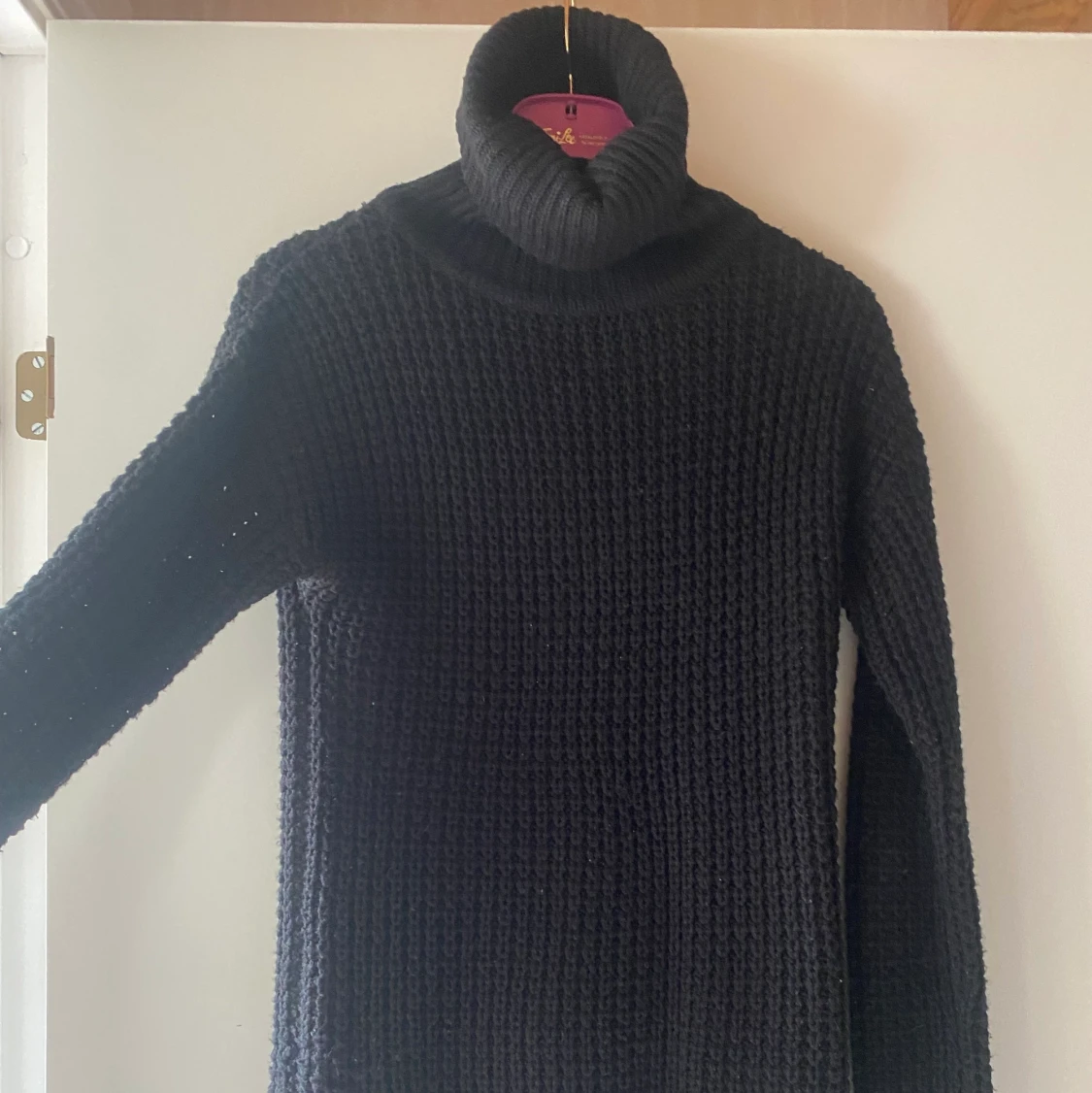 Stickad poloklänning/lång tröja