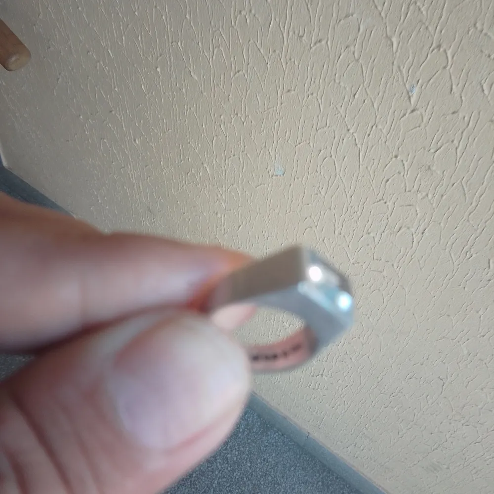  Unik silver ring med stor sten. Accessoarer.