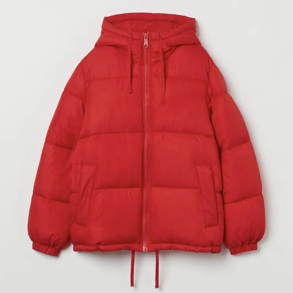 Säljer min röda jacka från H&M, köpt förra vintern men säljer för att den ej kommer till användning! Den är i fint skick och inga defekter.  Kan skicka fler privata bilder om så önskas, köpare står för frakt. (Nypris 499). Jackor.