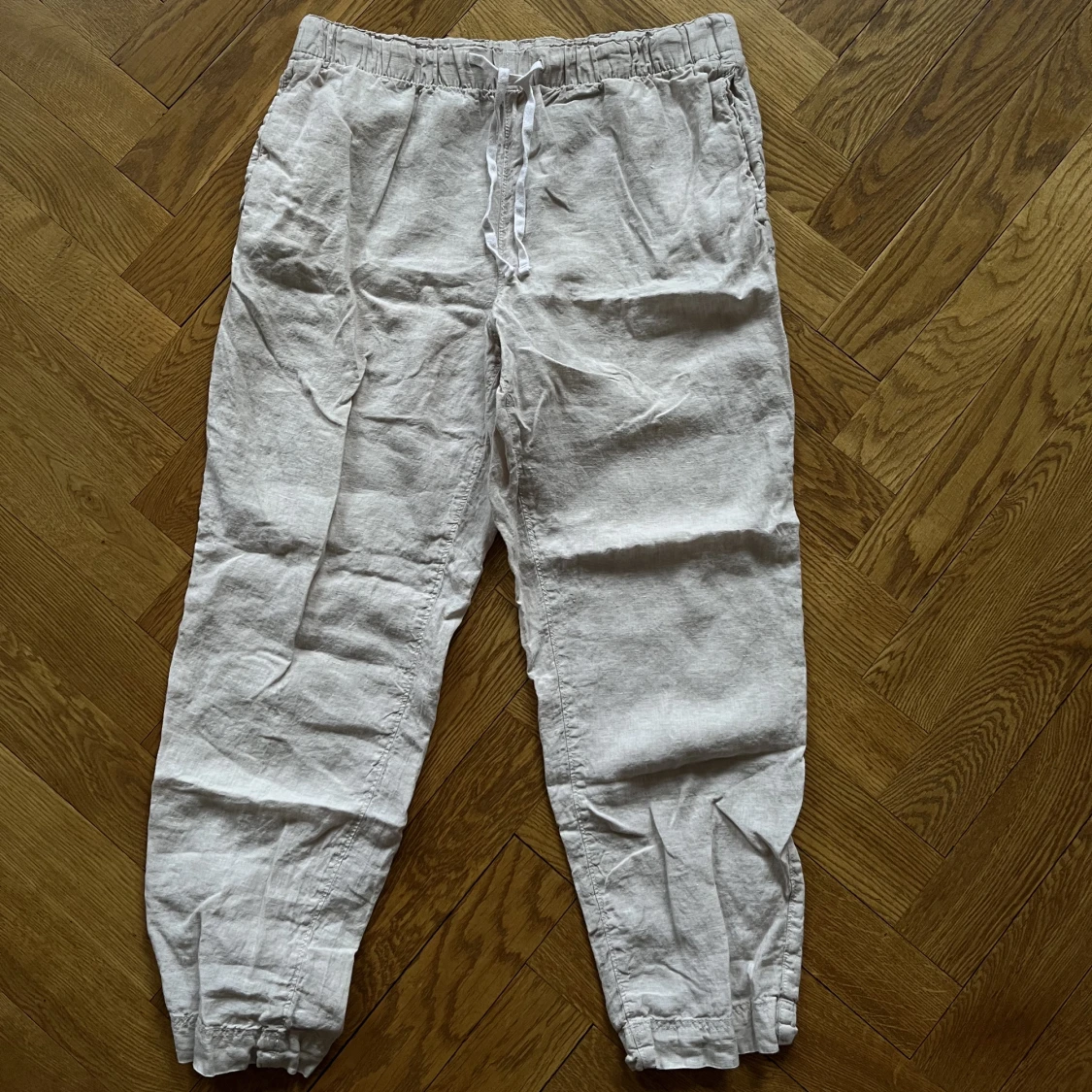 H&M linnebyxor Strl L