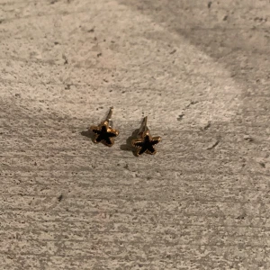 Örhängen - Jätte fina guld svarta örhängen som aldrig är använda som jag fått i paket, jätte gulliga men använder inte guld örhängen så de kommer inte t nytta😊