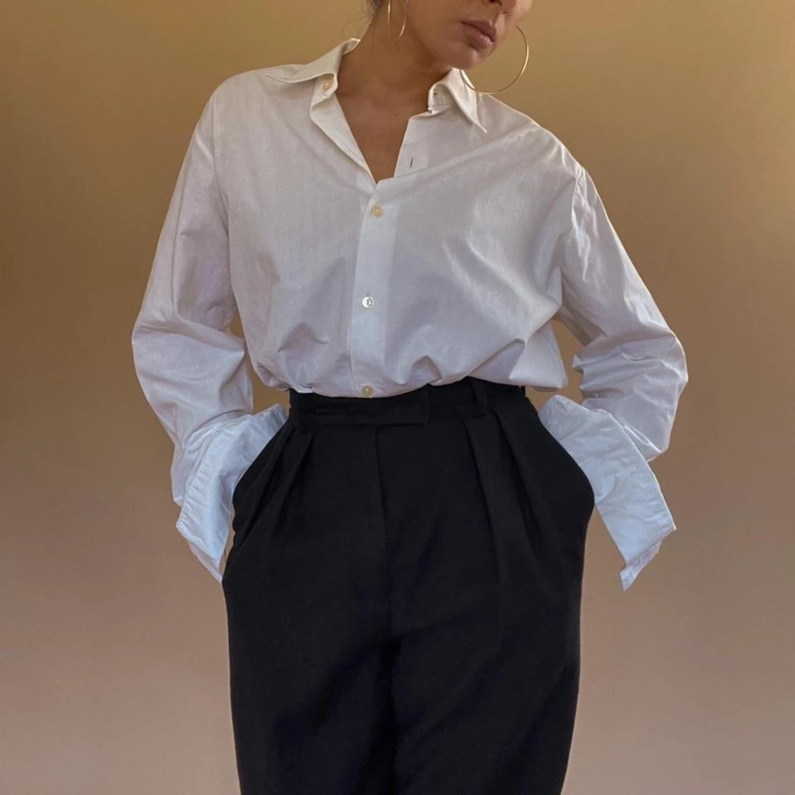 Vintage Oversize Cufflink Blouse - 91