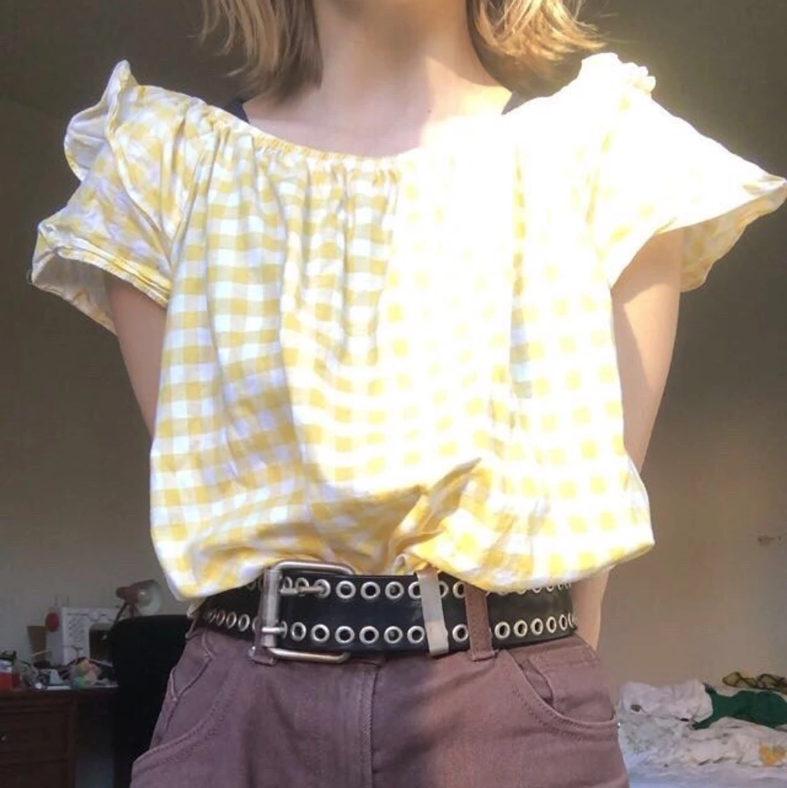 Gul puffig t-shirt srtl XS - 90