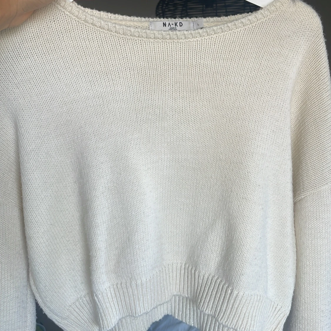 Stickad cropped L  - 90