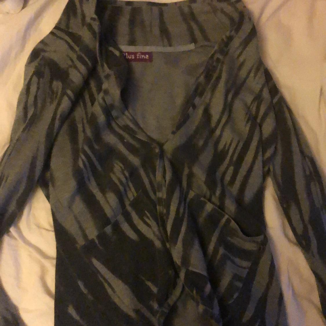 Plus fine cardigan rhinestone