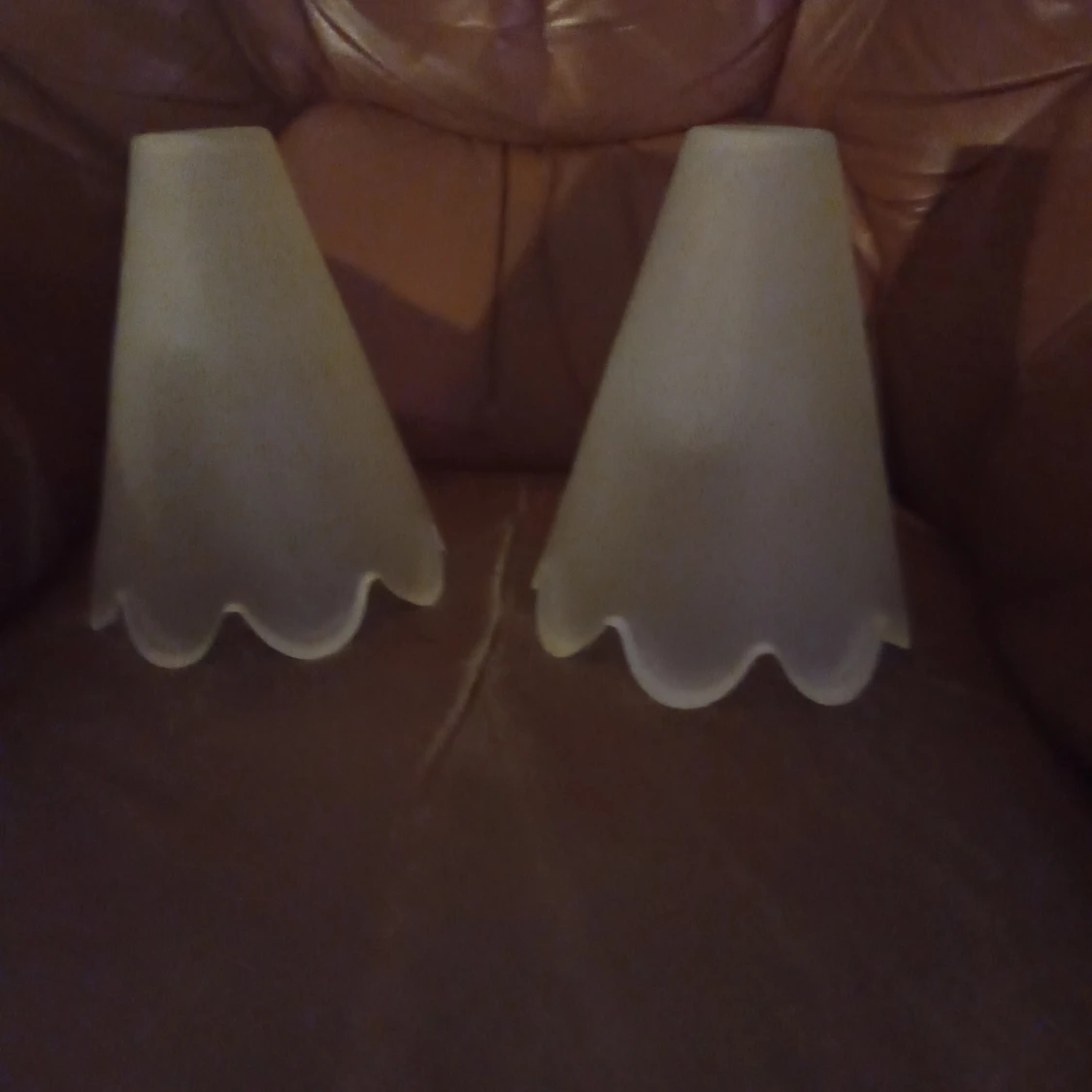 Fönster lampor skärmar i Glas,21 cm stora .