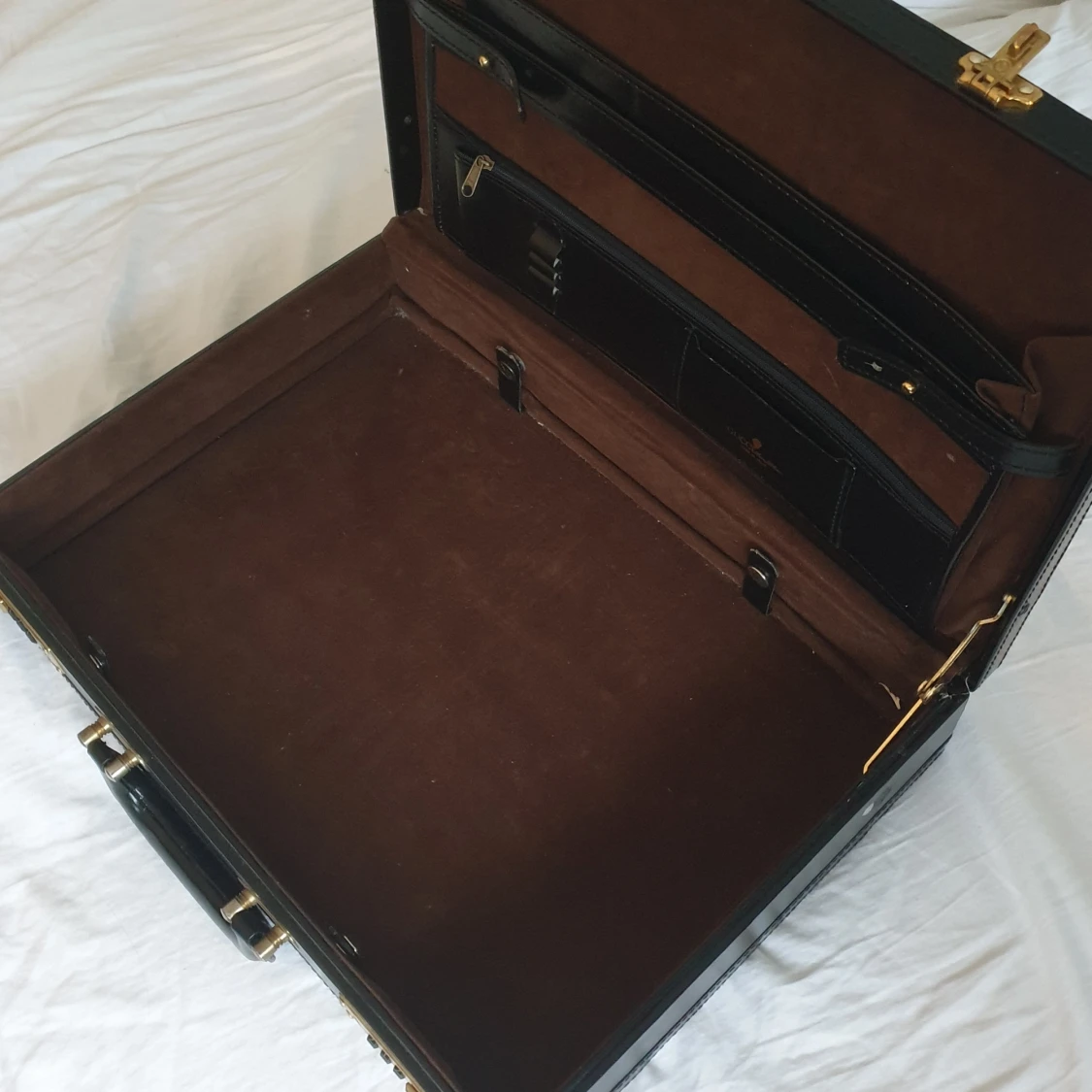 Retro Black Leather Briefcase  - 90