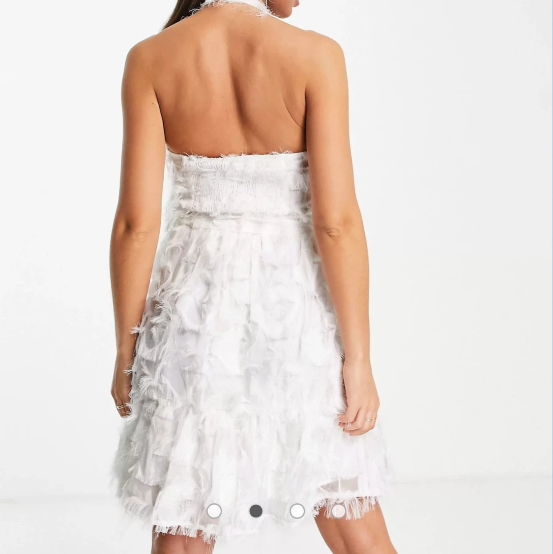 Vit klänning YASPARIZA HALTER NECK DRESS - 90