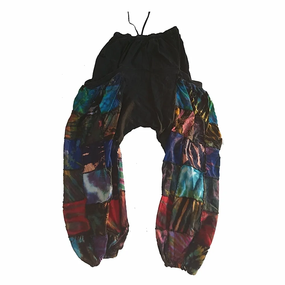 Tie-Dye Patchwork Harem pants with big pockets. So comfortable and oversized L/XL. Jeans & Byxor.