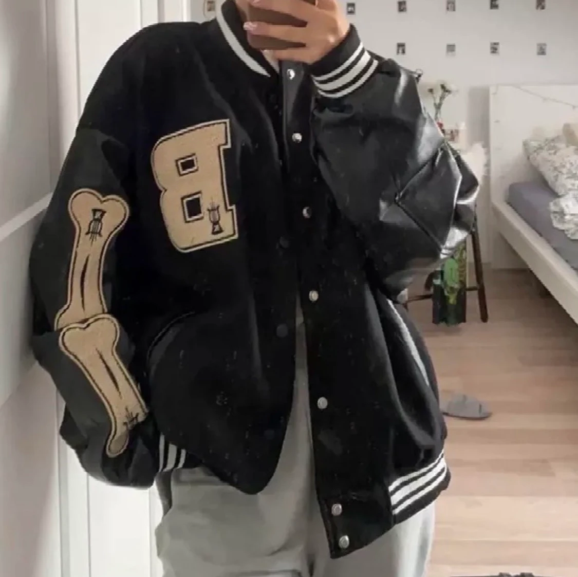 Aelfric Eden varsity jacket bone - strlk M