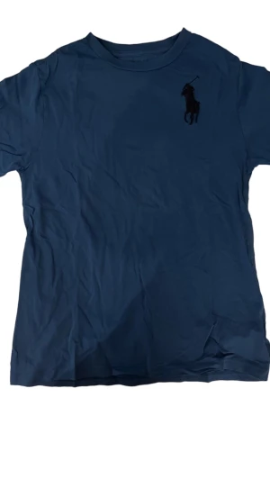 Ralph Lauren Tee - Säljs pga att den inte kommer till användning längre.. Färgen är mer royal blue, togs i dåligt ljus drf. Notera bild 3, det är färgen och den har små hål vid märket på ena armen.