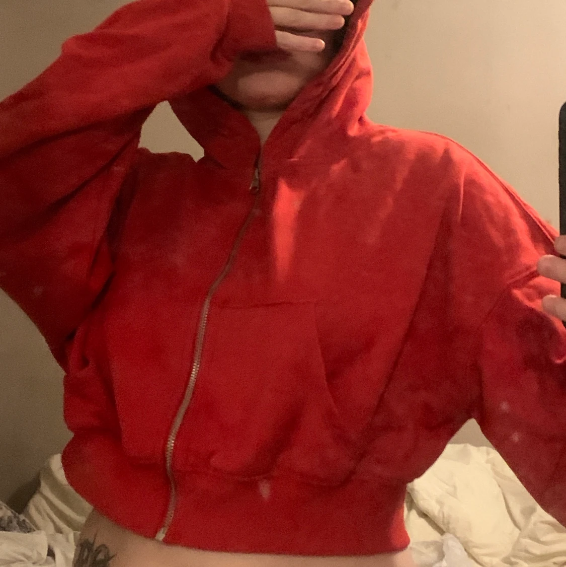 Croppad hoodie