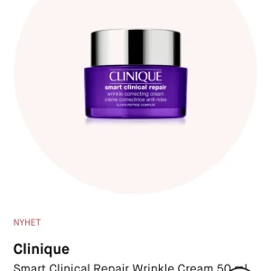 Clinique - Smart Clinical Repair cream 50 ml - Säljer denna krämen helt ouppackad, då jag fick den som en gåva, men känner inte att jag har behovet av den riktiga än😁Kan skickas mot en liten kostnad 🥰 Nypris: 785 kr