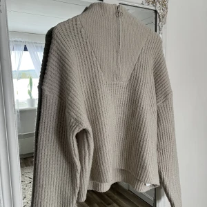 stickad tröja - stickad halfzip 