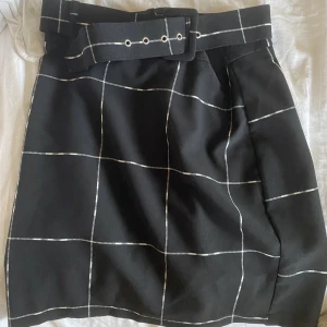 Svart kjol  - Svart kjol med tillhörande bälte. Finns en dragkedja på baksidan. Inköpt på NA-KD. Använd en gång. Priset kan diskuteras. 