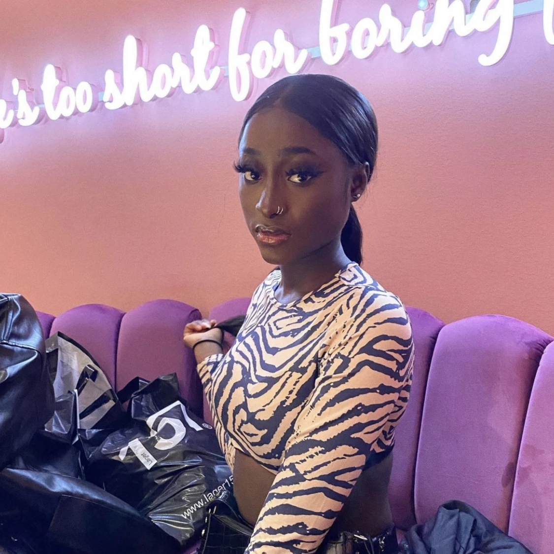 ”Tiger print” långärmad tröja  - 90