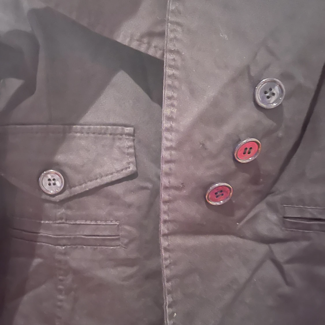 Svart Trench Coat  - 90