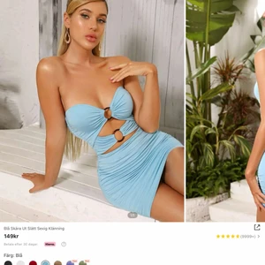 Blå miniklänning  - En oanvänd blå klänning från SHEIN, STRL: s/ 36 (frakt: 45kr)