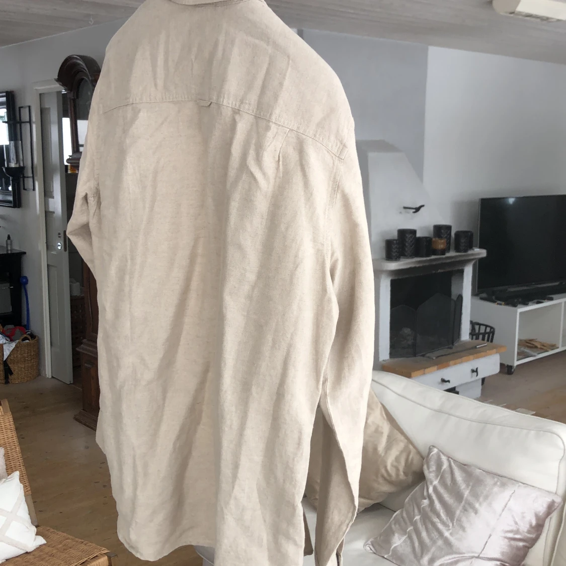 Linen blend overshirt  - 90