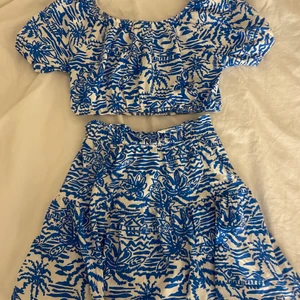 Kjol och topp - Säljer detta skitfina kjol och topp set från Zara!💕💕 Tröja och kjol kan säljas separat!