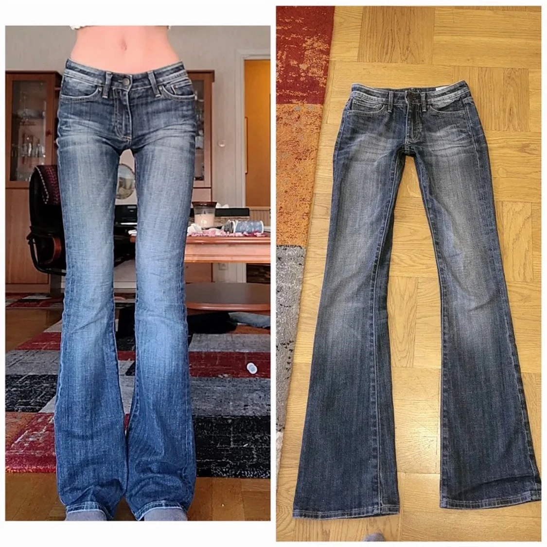 Lågdmidjade jeans