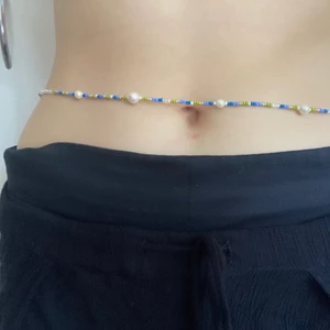 Midjeband - Blått grönt waistband, så fint! Frakt 13kr 