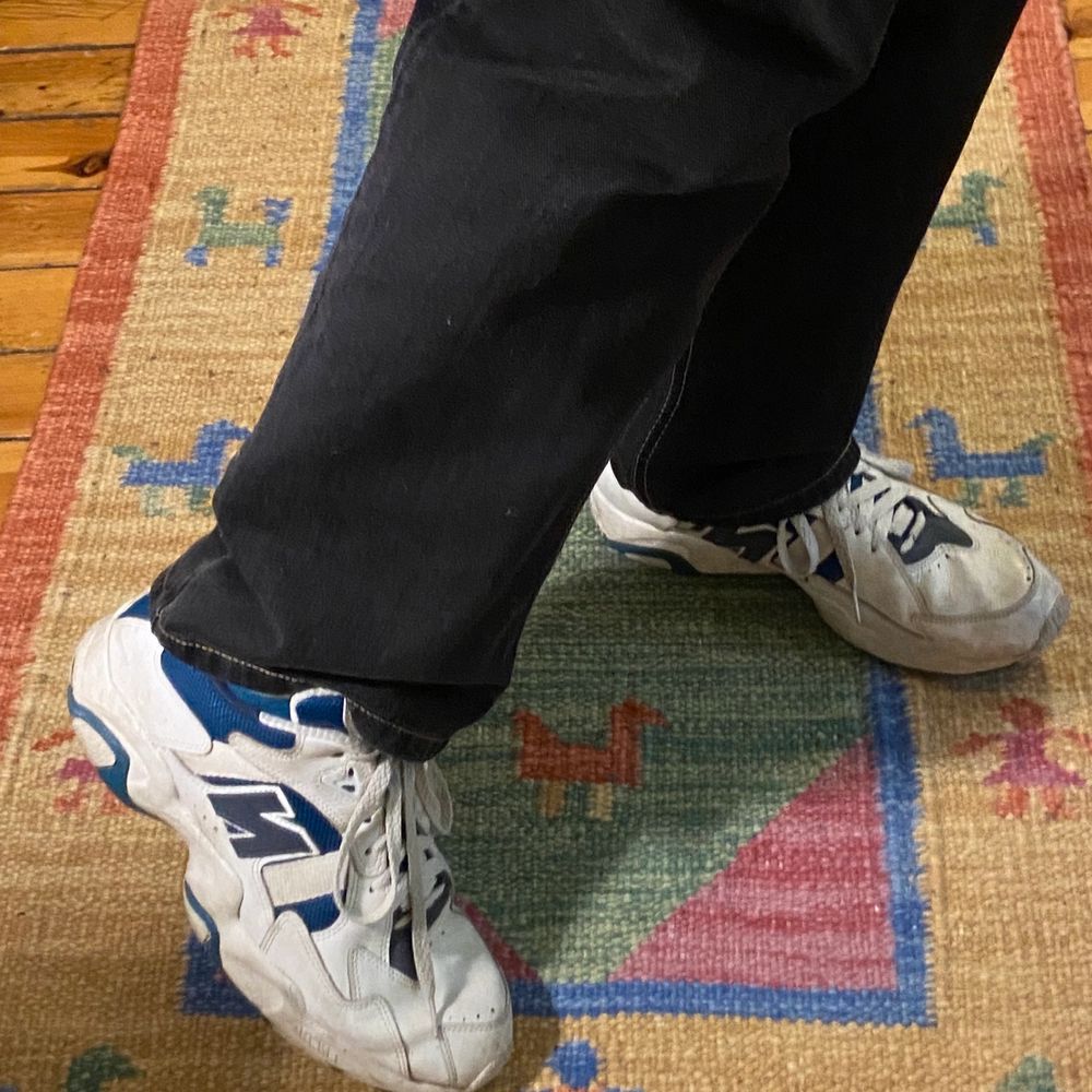 Feta sneakers köpta på sneakers n stuff dryga tre år sedan? otroligt bekväma med en tjock sula så du blir några centimeter längre, ganska redigt använda men har på senaste tid bara samlat damm, storlek 45 EU. Skor.
