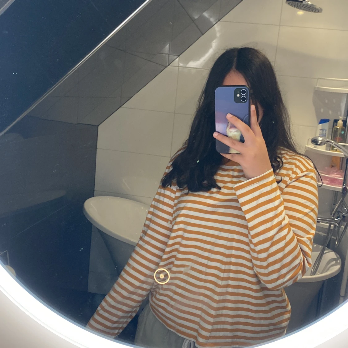 Monki gul radnig tröja storlek L - 91