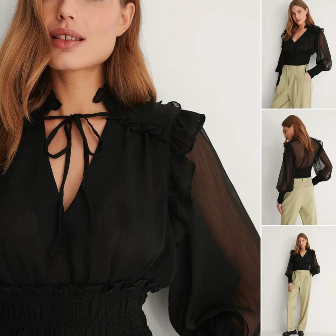 Svart oanvänd blus!