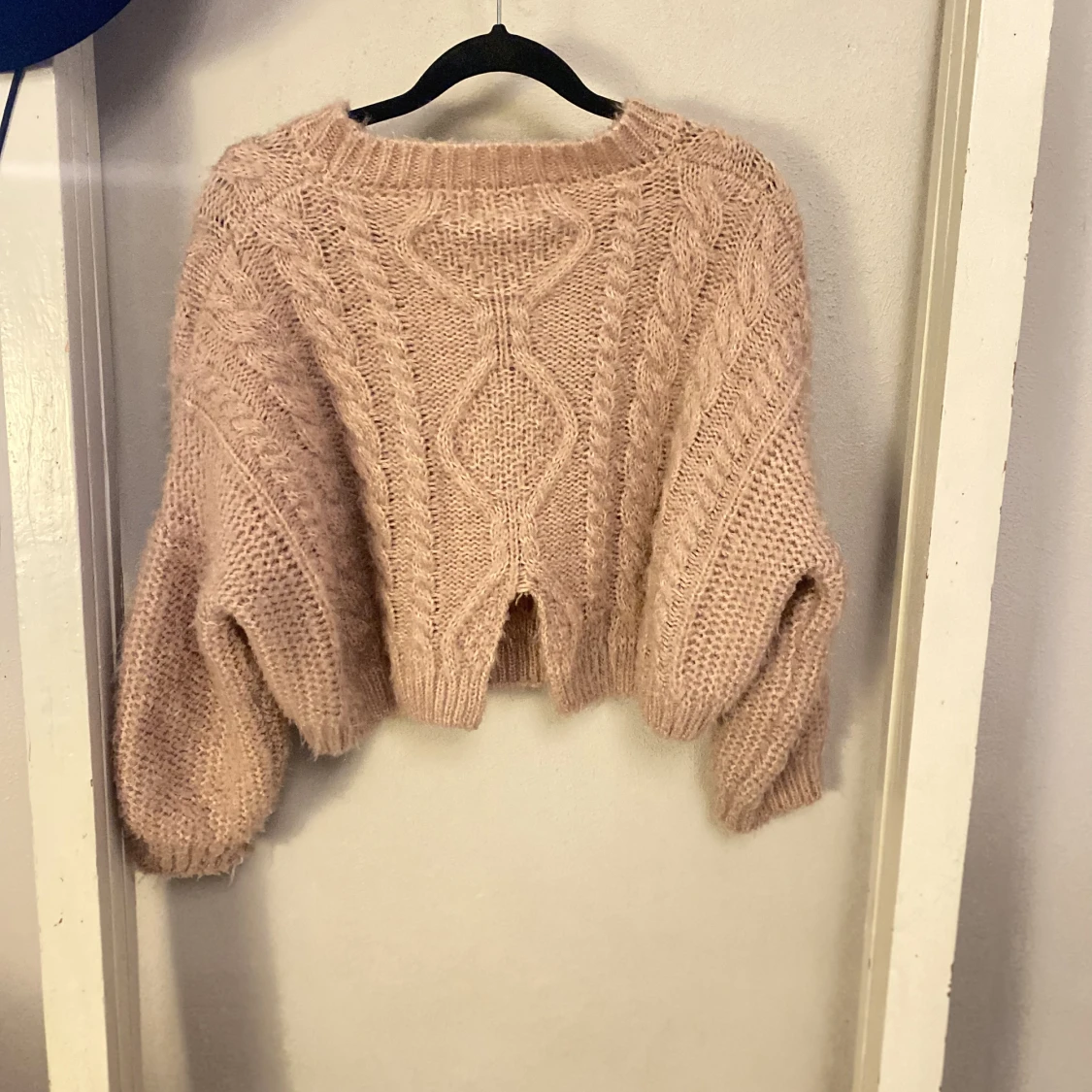 Croppad stickad tröjq - 91